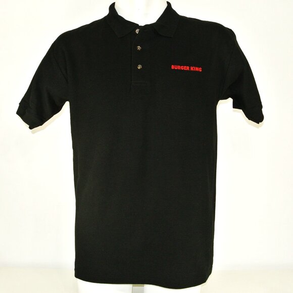 BURGER KING Black Polo Shirt Employee Uniform NEW Size XL - Picture 1 of 5